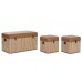 Conjunto de 3 Baús de Bambu Conjunto de 3 Baús de Bambu