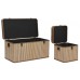 Conjunto de 3 Baús de Bambu Conjunto de 3 Baús de Bambu