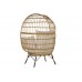 Cadeirão de rattan sintético com almofadas Cadeirão de rattan sintético com almofadas