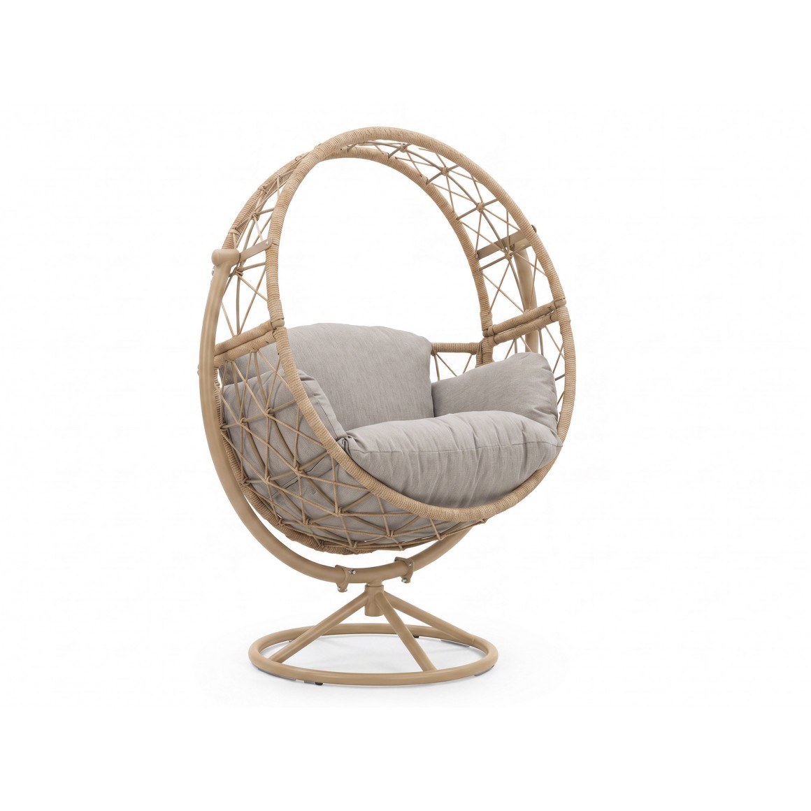 Cadeirão baloiço de rattan sintético Cadeirão baloiço de rattan sintético