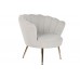 Poltrona Poliéster Metal Veludo Greige