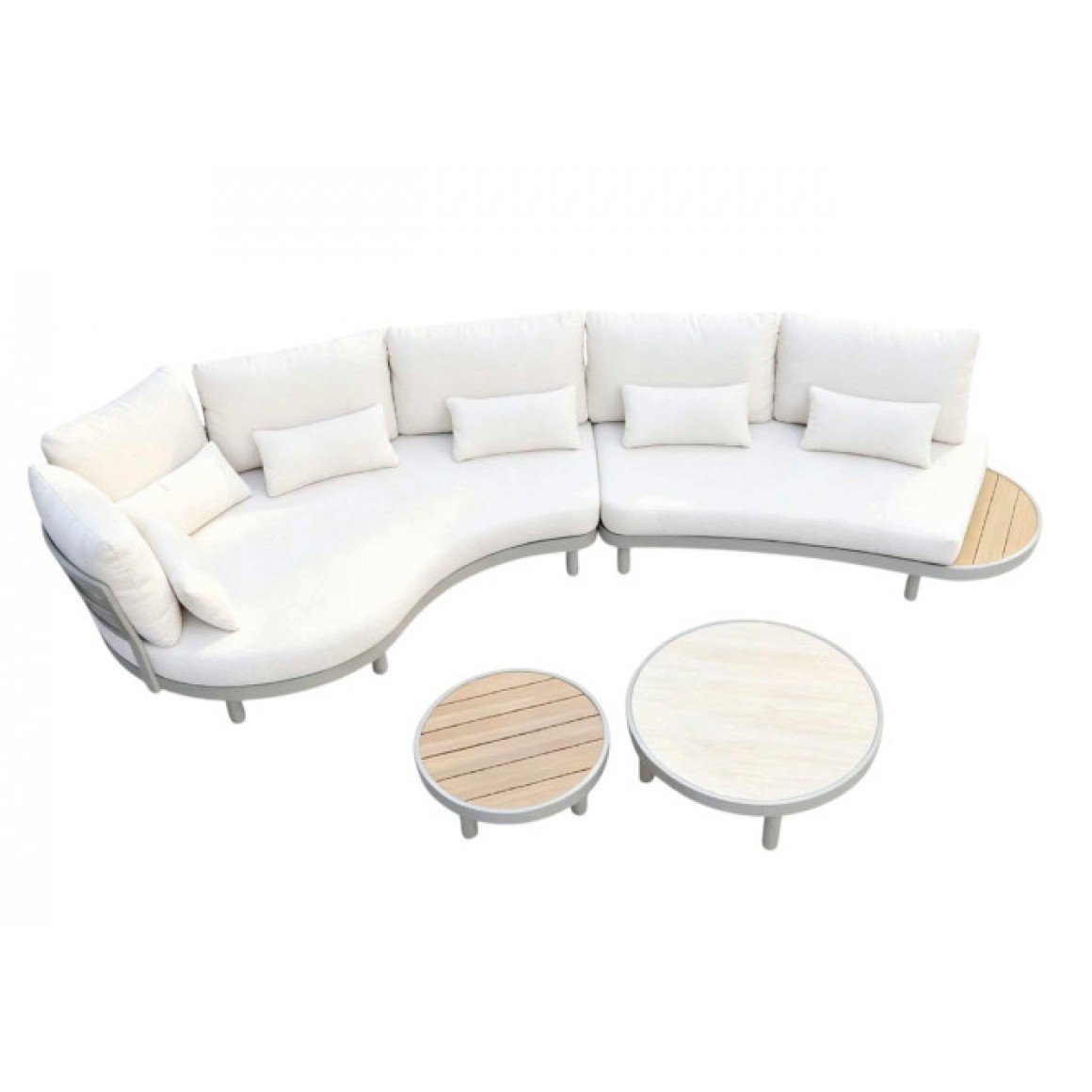 Conjunto de Sofá de 4 peças em alumínio e Polywood Conjunto de Sofá de 4 peças em alumínio e Polywood