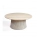 Mesa de centro para exterior em teca e rattan sintético
