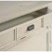 Aparador com acabamento em carvalho branco cinza com 11 gavetas