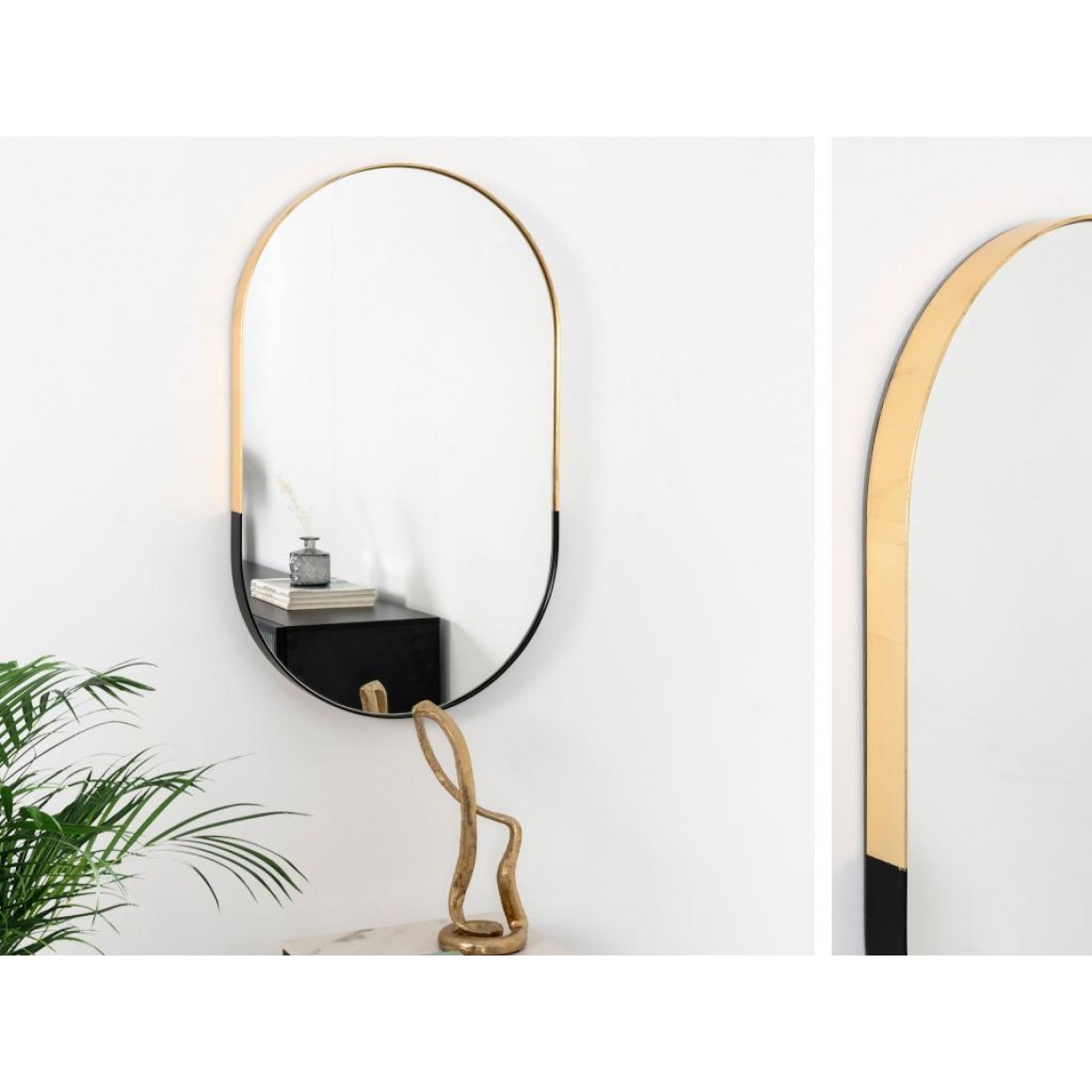 Espelho Oval com Moldura Fina(Vertical - Horizontal)