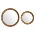 Conjunto de 2 espelhos com moldura em madeira de abeto Conjunto de 2 espelhos com moldura em madeira de abeto