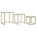 Mesa Auxiliar Set 3 Mármore Ferro