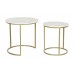 Mesa Auxiliar Set 2 Mármore Metal