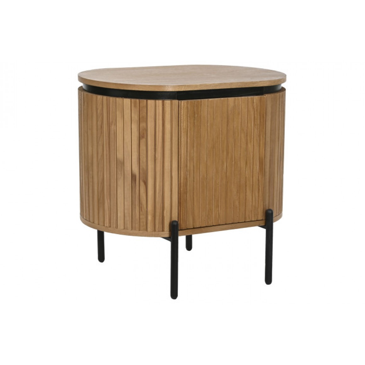 Mesa de Cabeceira Paulownia Metal Mesa de Cabeceira Paulownia Metal