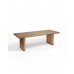 Mesa de Jantar Retangular com Perna de Rattan Mesa de Jantar Retangular com Perna de Rattan