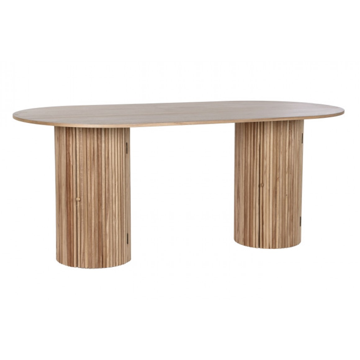 Mesa Ovalada Paulownia Com Porta Mesa Ovalada Paulownia Com Porta